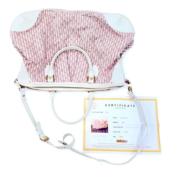 Louis Vuitton Monogram Mini Lin Croisette Marina PM Handbag 2 Way Rouge Pink - Picture 3 of 16